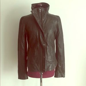New Gap Black Leather Jacket (XS)